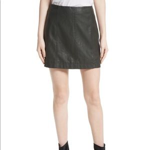 Free People Modern Femme Faux Leather Miniskirt